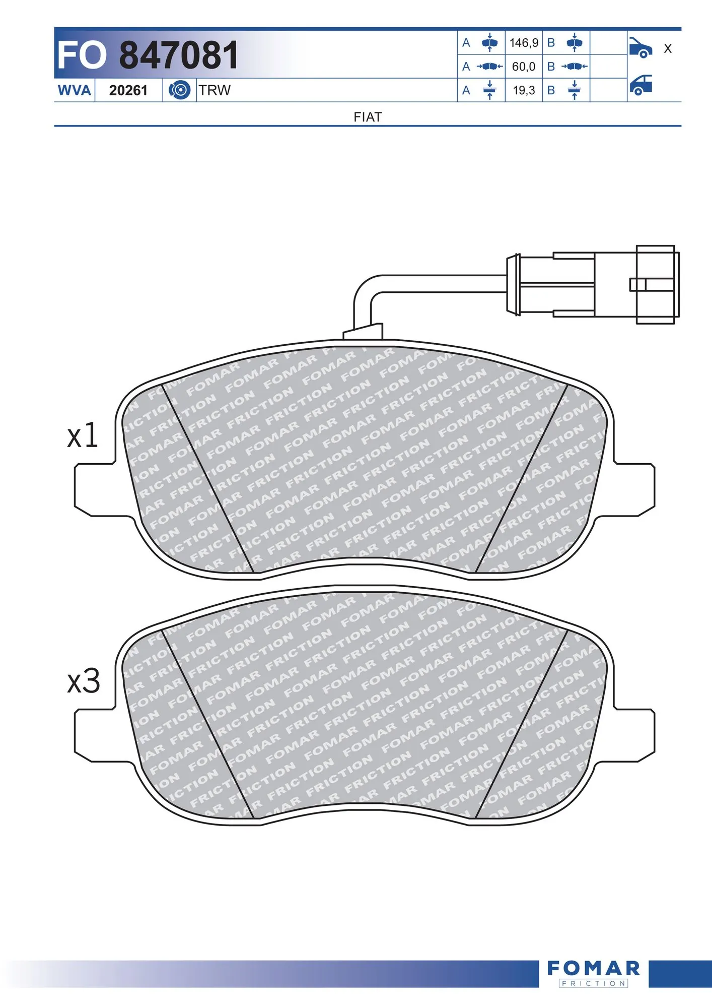 Brake Pad Set, disc brake